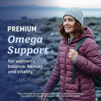 Fish Oil Omega 3 Supplements for Women | DHA + EPA | Heart Health, Hormone Balance, Skin & Wellness Support | 600MG Omega3 + 800MG Evening Primrose Oil | Omega 3 Supplement for Women | 120 Ct.