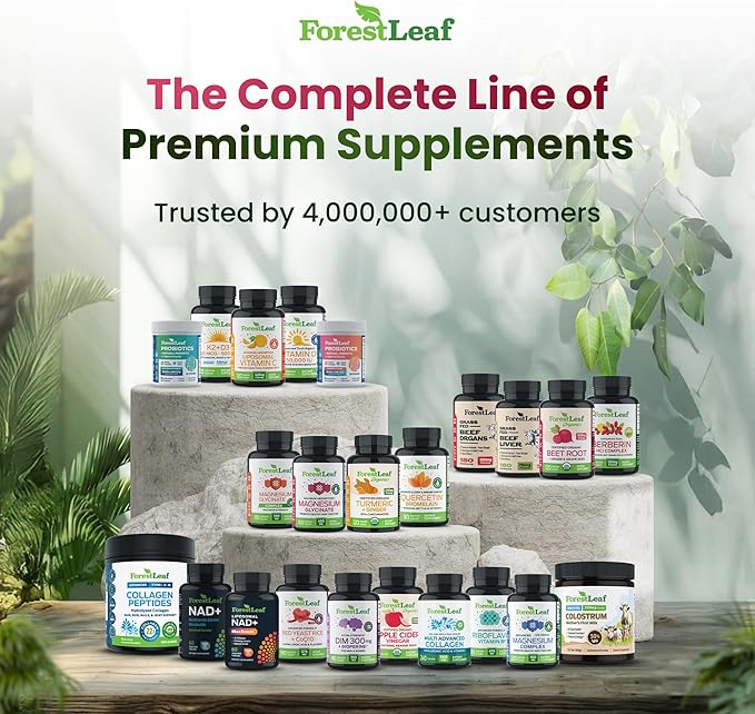 ForestLeaf Beef Organ Supplement for Women - Zero Fillers, Grass Fed Beef Organs Complex - 1200mg per Serving - Support Women's Energy & Overall Health - 120 Capsules