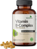 Futurebiotics Vitamin B Complex with Vitamin C Supports Energy Production, Nervous System & Immune Support - Non-GMO, 120 Vegetarian Capsules