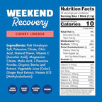 Waterboy Weekend Recovery | 3,200mg Electrolyte Powder Packets | Ginger + L-Theanine + Vitamins | No Sugar, All Natural, Gluten Free | Cherry Limeade