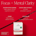 Arbonne MindHealth Focus Super Powder Cherry Lime Flavor – Vegan Cognitive Support Supplement with Phosphatidylserine, Vitamin B12, & Antioxidants for Memory & Focus, 30 Stick Packs