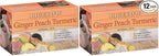 Bigelow Ginger Peach Turmeric Herbal Tea,Caffeine Free,18 Count (Pack of 12)