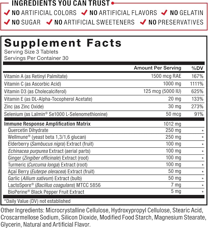 Force Factor Immunity, Immune Support Booster with Elderberry and 1000mg of Vitamin C, Plus Vitamin D, Zinc, Probiotics, Antioxidants, and Echinacea for Immune Health Defense, 90 Count (Pack of 2)