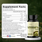 Rawleigh Propolis Max: 60 Vegetarian Softgels - Brazilian Green Propolis with Phenolic, Flavonoid & Artepillin C Compounds & Vitamin E - Supports Immunity, Wellness