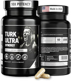 Turkesterone & Tongkat Ali for Men (60 Capsules) - Turkesterone 500mg + Tongkat Ali 500mg + Apigenin 25mg + BioPerine 5mg per serving to boost stamina, muscle growth and builder - Made in The USA