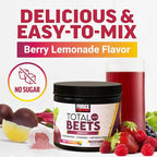 Total Beets Energy Drink Mix 2-Pack, Superfood Beet Root Powder, Nitrates to Boost Energy, Support Circulation, Blood Flow, Nitric Oxide and Stamina, Heart Health Supplement, Force Factor, 60 Servings