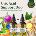 HERBAMAMA Uric Acid Cleanse Liquid Drops - Vegan Uric Acid Flush with Tart Cherry, Chanca Piedra & Dandelion Root Tincture - Non-GMO, Alcohol & Sugar-Free Supplement, 56-Day Supply