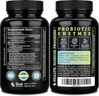 Probiotics and Prebiotics + SBO Probiotics (60 Billion CFU | 90 Capsules) Acidophilus Probiotic w. Saccharomyces Boulardii, Bifidobacterium + Spore Probiotic & Organic Sprouted Prebiotic Fiber Blend