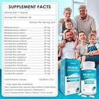 CANLIST Probiotics 120 Billion CFUs 18 Strains, 3 Prebiotics & Digestive Enzymes for Men Women,Digestive & Immune Support,Shelf Stable Non-GMO 60 Capsules