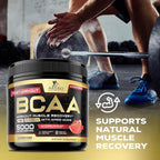 Muscle Recovery Drink Powder with BCAA, L-Glutamine & Amino Acids - Best Muscle Recovery Supplements for Post Workout - Sugar Free, Branched Chain Amino Acid Supplement for Women & Men - 45 Servings