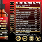 12in1 Dandelion Root Liquid Extract with Milk Thistle, Artichoke Extract, Turmeric, Beet Root, N-Acetyl Cysteine and 6 More Herbals - 1 Fl Oz - 60 Days Supply