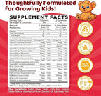 Iron Supplement Gummies for Kids, Kids Multivitamin with Iron Gummies - Zinc, Vitamin B Complex, A, C, D3, B12, Folate for Blood Builder & Energy Support, Iron Deficiency, Vegan Strawberry 120ct