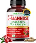 VITAL HERBAL Liposomal D-Mannose with Cranberry & Black Pepper – High Absorption Formula – Supports Urinary Balance, Digestive Comfort & Daily Wellness (90 Capsules)