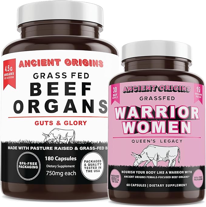 Ancient Origins Grass Fed Beef Organs and Women's Beef Organ Superfood