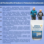 Sodium Bicarbonate Powder & Potassium Bicarbonate Powder pH Balance Supplement. Make Gallons of Alkaline Water Drops for Acid/Alkaline pH Balance, Stomach Immune Performance. Alkaline Drinking Water