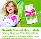 Florajen Kids Probiotic - Daily Gut & Immune Support for Children 6 Months & Up - Constipation, Bloating, & Digestive Relief - Refrigerated for Freshness & Potency - 60 Capsules