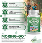 Moringa Powder Capsules + Turmeric Moringa Leaf Ceylon Cinnamon Ashwagandha Ginger Tart Cherry Boswellia Quercetin Garlic Holy Basil Saffron Nettle Black Pepper Moring-Go Supplement By Clean Nutra (2)