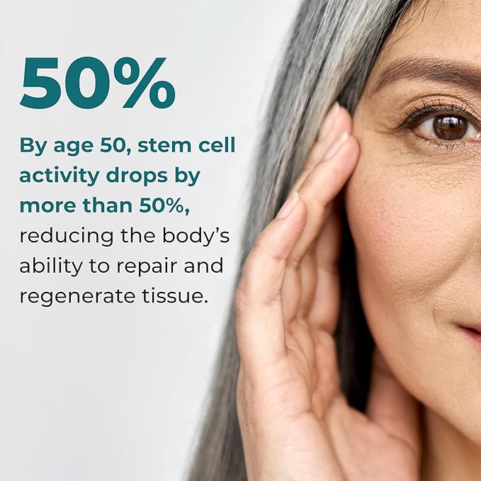 LifeSeasons Stem Boost-R - Stem Cell Support - Naturally Repair Damaged Tissue - Vitamin Supplement Rich in Antioxidants - Royal Jelly, Spirulina, Blueberry, Brown Seaweed & L-Carnosine - 120 Capsules