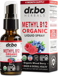 Vitamin B12 Liquid Spray Drops - Organic Liquid B12 Vitamins for Women, Men, Kids & Energy, Vegan Sublingual Methyl B 12 Spray Supplement - Organic Pure Methylcobalamin Vit B 12 Drops Vitamins 1 Fl Oz