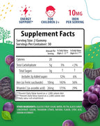 SUNNY SAM Iron Gummies for Kids & Teens - 10mg Iron Vitamins with Vitamin C - Low-Sugar Chewable Gummy Supplement for Immune Support, Supports Red Blood Cell Production for Children & Teen Girls