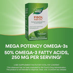 Nature's Way Fisol Fish Oil, Enteric Coated, Supports Cardiovascular and Joint Health*, Mega Potency Omega-3s, 180 Softgels (Packaging May Vary)