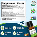 Wellements Organic Baby Probiotic Drops (0.25 Fl Oz) - Digestive & Immune Support for Infants - Toddler Probiotic Helps with Newborn+ Gut Health, Gas, Constipation & Colic Support - Preservative Free