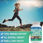 Quercetin Zinc Vitamin C Vitamin D Bromelain Elderberry - Nettle Supplement with Artemisinin, Sea Moss, Echinacea - 60 Count