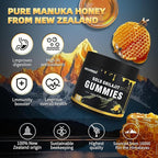 Shilajit Gummies Manuka Honey Lemon Flavor Himalayan shilajit No Added Sugar Ashwagandha, Gokshura| Fulvic Acid & 85+ Trace Minerals for Men, Women I Non-GMO 100% Natural & Organic I 30 Gummy