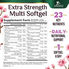 Multivitamin for Women - Essential Daily Womens Multivitamins with Calcium, Folic Acid, Vitamin A, C, D, E, B Vitamins, Zinc and Iron - Energy, Focus & Immune Support, Bottled In USA - 60 Softgels