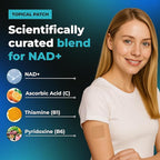 VIORY NAD Patches for Women & Men | NAD+ Patch for Energy & Healthy Aging | with CoQ10 & Nicotinamide | 60 Day Supply