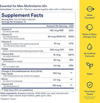 Ritual Multivitamin for Men 50+, Vegan, with Zinc, Vitamin A and D3 for Immune Function Support*, Omega-3 DHA, B12, K2, Gluten Free, Non-GMO, Mint Essenced, 30 Day Supply