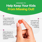 Culturelle Daily Probiotic For Kids + Veggie Fiber Gummies (Ages 3+) - 60 Count - Digestive Health & Immune Support – Berry Flavor with a Vitamin C Boost