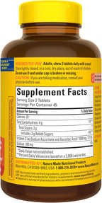 Nature Made Extra Strength Dosage Chewable Vitamin C 1000 mg per serving, Vitamin C Chewable Dietary Supplement for Immune Support, 90 Tablets, 45 Day Supply