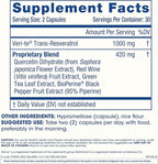 ProHealth Trans Resveratrol Plus 1000mg. Worlds Most Researched Trans-Res Supplement. Doctor Formulated with Quercetin & BioEnhancers for Max Potency. Lab Tested 98% Pure. 30 Servings (3 Pack)