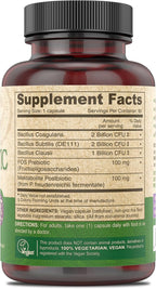 DEVA Vegan Probiotic Supplement - Pre, Pro, and Postbiotics for Digestive Health, 5 Billion CFU, Soil-Based, Spore-Forming, Dairy Free, FOS Prebiotics, for Women and Men, Vegan Capsules, 90 Count