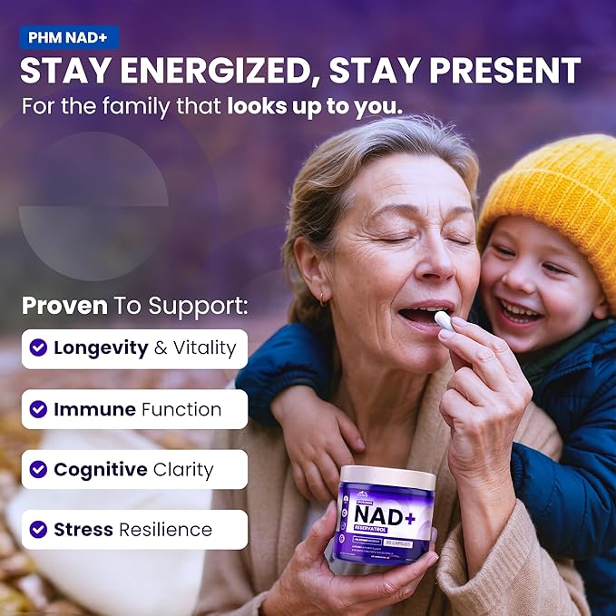 PHM NAD Resveratrol Supplement - 10,000mg Extra Strength | NAD+ Liposomal Supplements for Men and Women | NMN & NMNH Alternative | 90 Capsules, 1.5 Months Supply