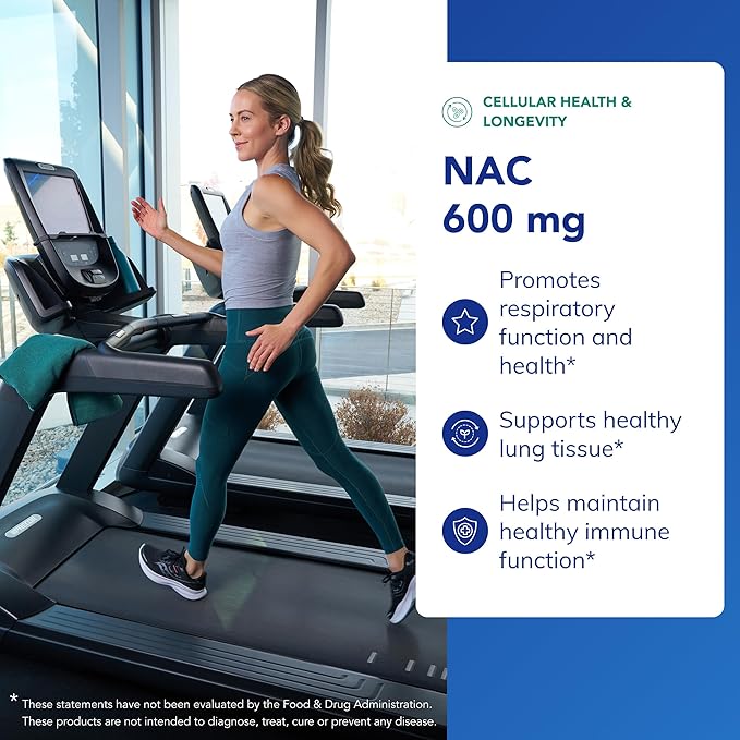 Pure Encapsulations NAC 600 mg - N-Acetyl Cysteine NAC Supplement for Lung Health & Immune Support, Liver Support & Antioxidants* - with Freeform N-Acetyl-L-Cysteine - 90 Capsules