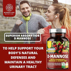 Number One Nutrition N1N Premium D-Mannose [1350mg] with Cranberry & Hibiscus and Kidney Cleanse [21 Potent Herbs] with Cranberry Extract, Astragalus, Uva Ursi, 2 Pack Bundle