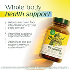 MegaFood Balanced B Complex - Vitamin B Complex for Women & Men - Vitamin B6, B12, Folate, Biotin - Cellular Energy Metabolism & Nervous System Health, Vegan, Gluten Free, 90 Tablets