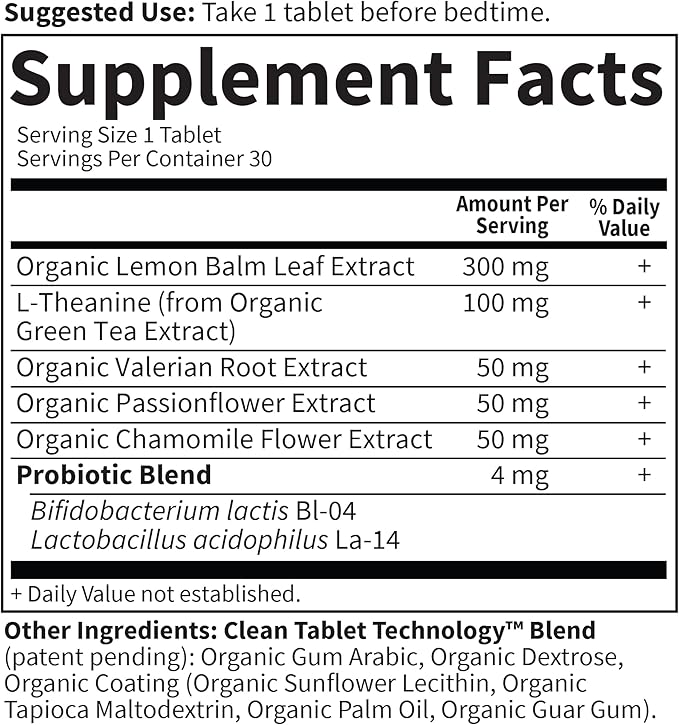 Garden of Life Organics Sleep Well Rest & Refresh 30 Tablets, Green Tea Extract L-Theanine, Valerian Root, Chamomile, Probiotics-Organic Non-GMO Vegan Gluten Free Herbal Supplement(Pack of 2)