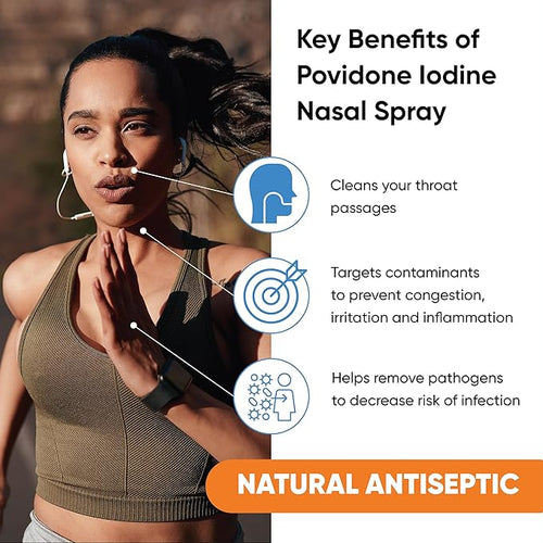 1.5% Povidone-Iodine Sore Throat Spray, Microplastic-Free Bottle, FSA Eligible, 60ml