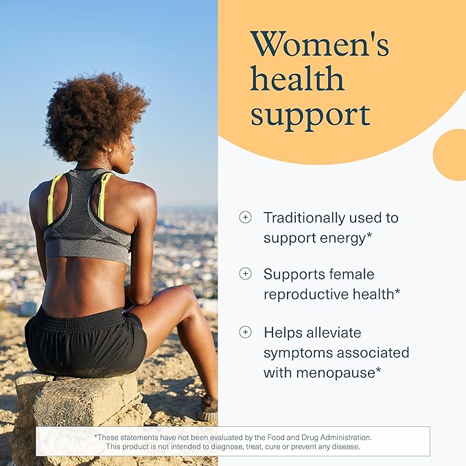 Youtheory Women's Maca Root - Vegan Energy & Menopause Support Supplement with Peruvian Ginseng* - Premium Supplement for Women - Dairy, Soy & Gluten Free - 120 Vegetarian Capsules