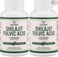 Shilajit Pure Himalayan Capsules (20% Fulvic Acid Supplement) 1,000mg of Authentic Shilajit Extract per Serving, 120 Count (High in Trace Minerals, No Fillers) by Double Wood (Pack of 2)