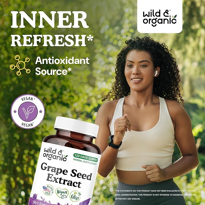 Wild & Organic Pine Bark Extract 120 Capsules & Grape Seed 120 Capsules