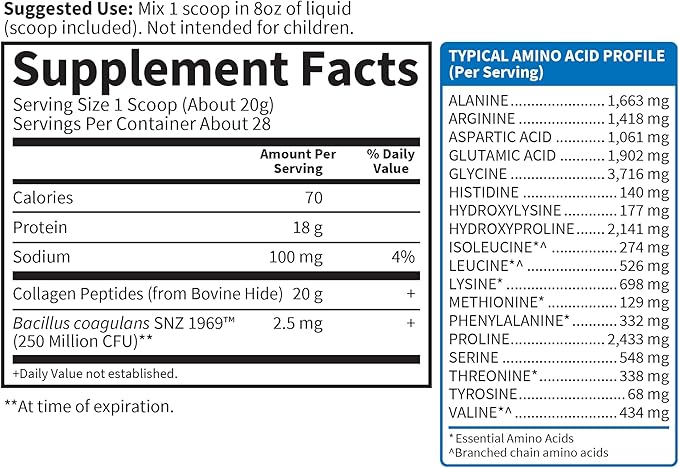 Garden of Life Grass Fed Collagen Peptides Powder Unflavored Collagen Powder for Hair Skin Nails Joints, Hydrolyzed Collagen Protein Supplements, Collagen for Women & Men, 28 Servings