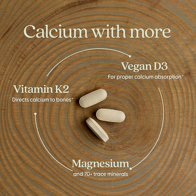 New Chapter Calcium Supplement - Bone Strength Plant-Based USDA Organic Calcium with Magnesium, Vitamin D3+K2, for Bone Health & Joint Mobility, Heart Support, 905 mg dose - 120 Slim Tablets