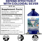 Optivida Colloidal Silver Liquid - 10 PPM Liquid Silver Immune Support, Pure Nano Silver Hydrosol Liquid for Family Wellness - Natural Silver Water for Adults & Kids, Non-GMO, 3rd Party Tested - 32 Oz