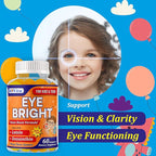 Eye Bright Lutein Gummies for Kids & Teens– Eye Vitamins with Lutein & Zeaxanthin – Eye Health Supplements for Vision Support – Vitamins for Eye Health & Macular Support – 60 Gummies