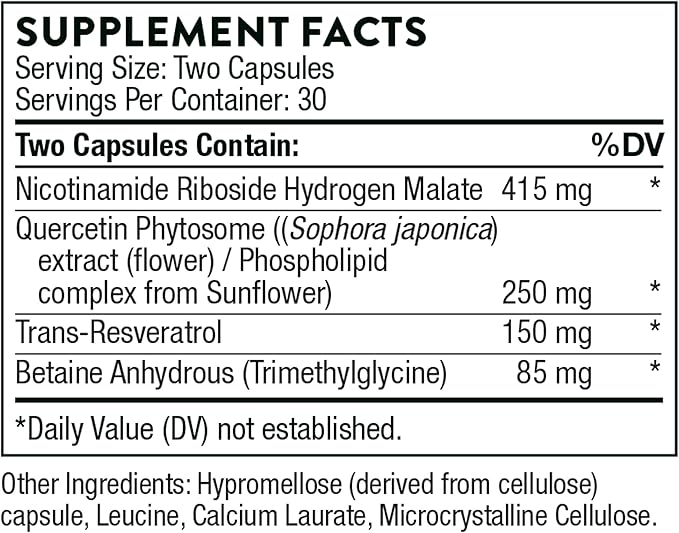 THORNE - Healthy Aging & Menopause Support Bundle - ResveraCel & Meta-Balance - 30 to 60 Servings