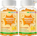 Prebiotic Fiber Gummies for Adults, 7G Extra Strength, Zero Sugar Added, 90 Pectin Based Gummies, Digestive Health -Orange-2pack